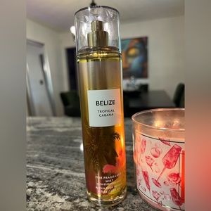Bath and Body works Belize lotion and body spray set